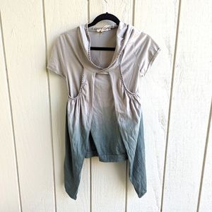MUR MUR sleeveless Hoodie ombre drape Flowy top Medium new